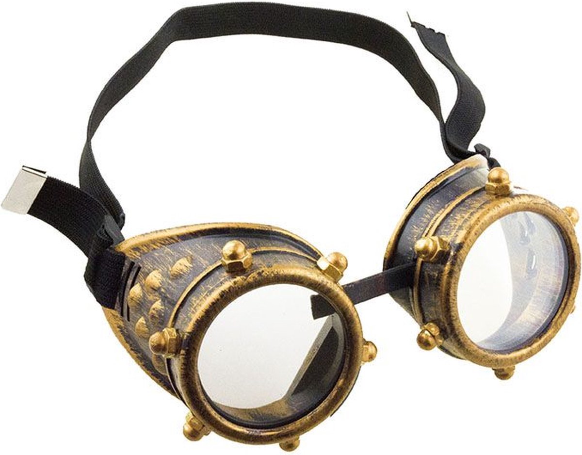 Steampunk Kostuum | Steampunk Bril Goud | Carnavalskleding | Verkleedkleding